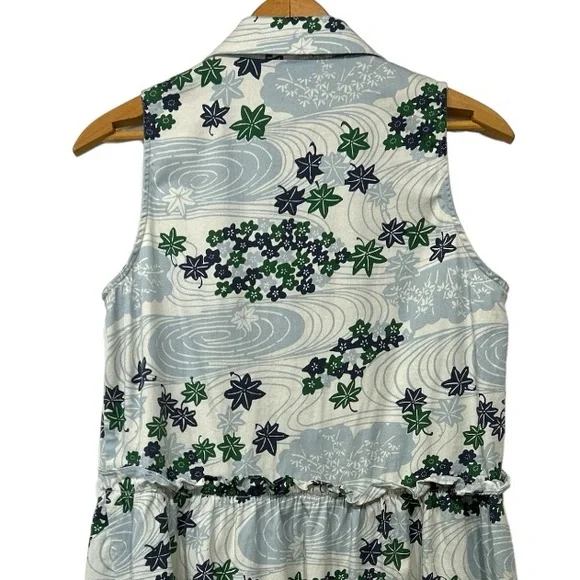 Tuckernuck Royal Shirtdress Coastal Preppy Province Breeze Floral Print Blue S - Picture 12 of 15